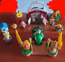 FISHER PRICE MATTEL LITTLE PEOPLE PLAYSET FARM STYLE 1 MEZZO + 8 MINIFIGURES