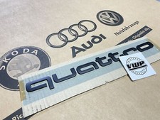 Audi RS3 RS4 RS5 RS6 quattro scritta cromata scura griglia logo distintivo parte OEM