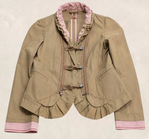 Veste beige rose col - et,