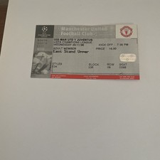 RARO BIGLIETTO STUB MANCHESTER