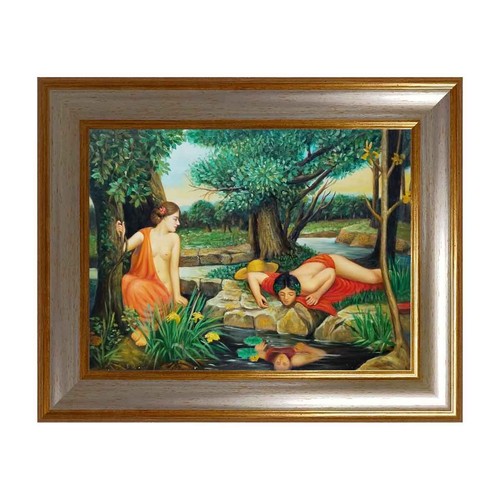 Quadro olio tavola narciso - quadro,