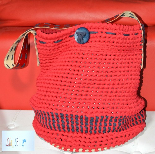 Borsa grande fettuccia e - borsa,