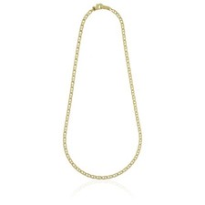 UNOAERRE COLLANA da uomo maglia traversino bronzo placcato oro 24kt (2518)