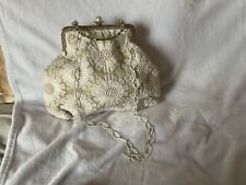 Borsa Handmade  White Wedding Bag Pizzo Veneziano Bianco Vintage Made In Italy