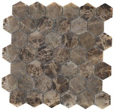 Mosaico hexagon pietra - mosaico,