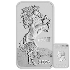 Lunar horse lingotto argento - horse,