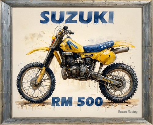 Insegna metallo suzuki 500 - metallo,