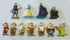 Raro Set n°11 Figurine Plastica DISNEY BIANCO NEVE 7 NANI (di Panini Italian)