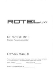 Rotel 970bxmk amplifier - rotel, rb-970bxmk