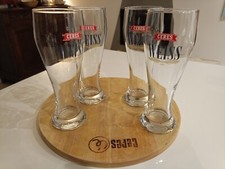 Lotto 4 bicchieri birra Ceres anni 90 con tagliere omaggio