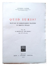 VANNINI " Quid Iuris? Delitto