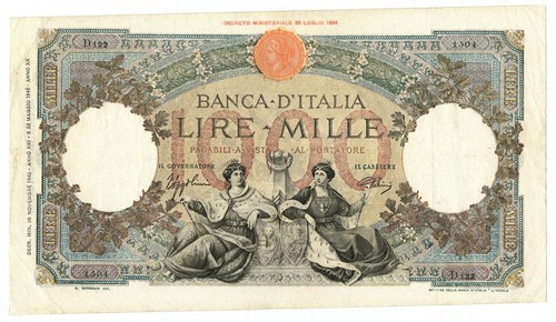 1000 lire capranesi - lire,
