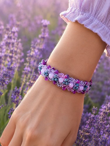 Bracciale filo lurex e - bracciale,