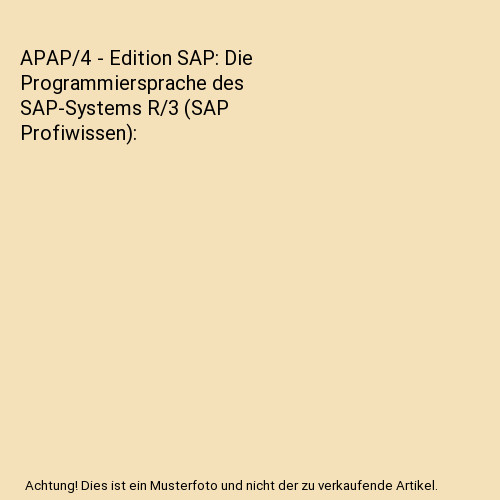 Apap edition sap die - edition,