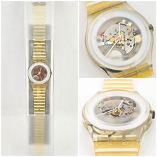 Swatch Gent Andromeda GK111 1988 NOS Vintage Transparent Skeleton Watch