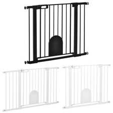 PawHut Cancelletto per Cani Estensibile con Porta Automatica