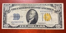 Banconota Da 10 Dollari Bollino Giallo 1934 A