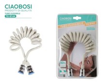 Tubo Laccio Flessibile Doccia Laccio Pvc Rivestito A Spirale 2mt Tx-8144 linq