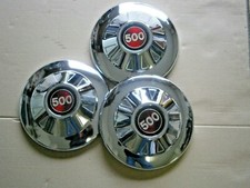 Coppe ruota cromate per auto d'epoca (Fiat 500 Giardiniera)