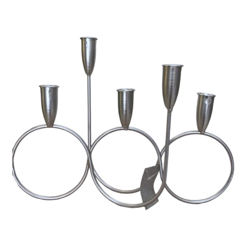 Candelabro fiamme metallo - 5,