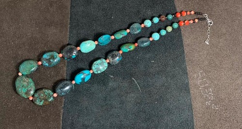 Collana ciottoli corallo - collana, di