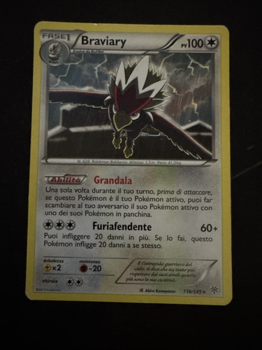 Carta pokemon braviary - carta,