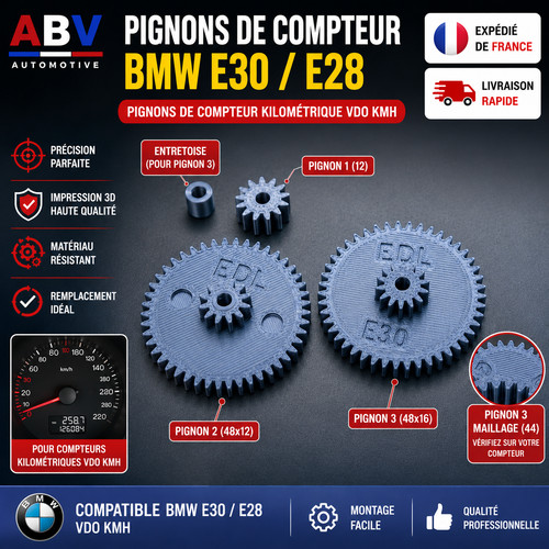 Kit pignons compteur bmw e30 - bmw,