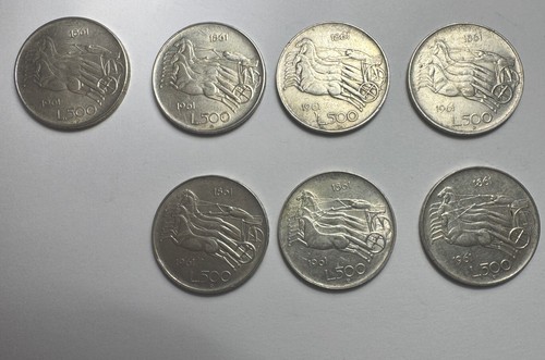 Moneta 500 lire - 500, argento