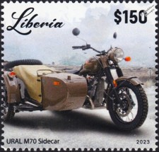 Timbro moto URAL M70 Sidecar (2023 Liberia)