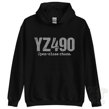 YZ490: Felpa con cappuccio Chaos classe aperta moto motociclista