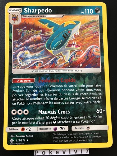Carte pokemon sharpedo 111 214 - carte,