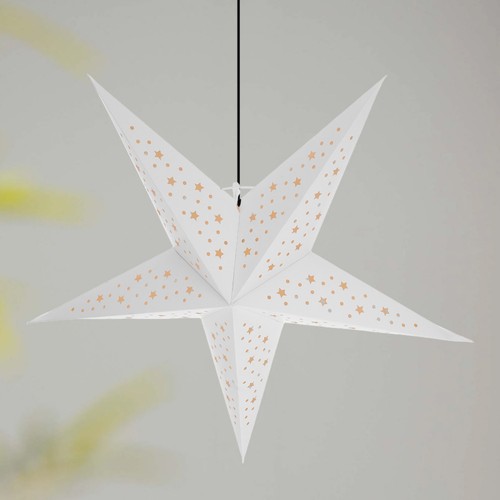 Abat jour papier riz - jour, etoile