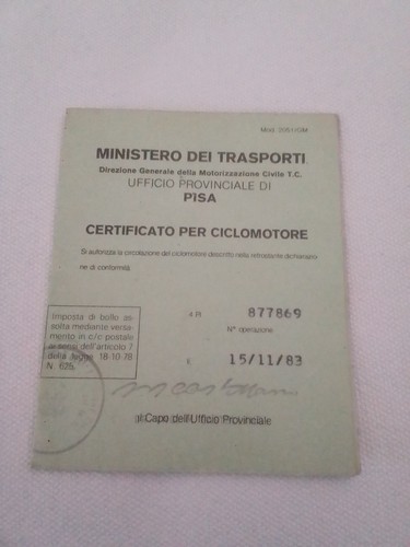 Libretto originale piaggio - libretto,
