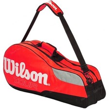 Borsa per racchette da tennis WILSON Scomparti Multipli 4/6 Racchette Waterproof