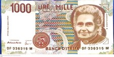Banconota 1000 Lire 3 Ottobre