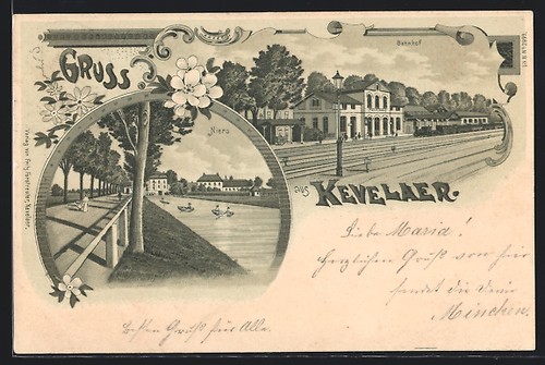 Litografia kevelaer stazione - kevelaer,,