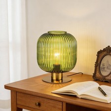 Vintage Green Glass Table