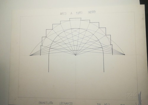 Una tavola disegno tecnico - una,