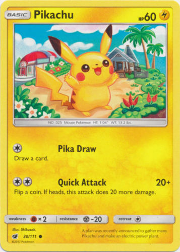 Pikachu 111 sun moon - &,