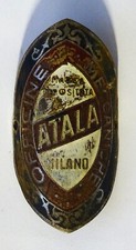 ATALA MILANO - SMALTATO FREGIO STEMMA BICICLETTA EROICA HEAD BADGE BICYCLE-72