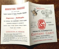 Casale Monferrato Catalogo Manifattura Turaccioli Di Sughero Gaetano Carfi'
