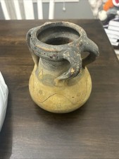 Vaso anfora ceramica terracotta fatto a mano decorazione ceramica antico alto 9 pollici