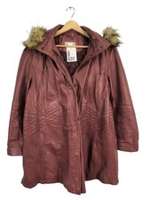 MONA Giacca in pelle Donna Giacca Taglia IT 52 rosso stile casual