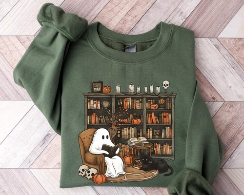 Felpa retrò lettura fantasmi - felpa,