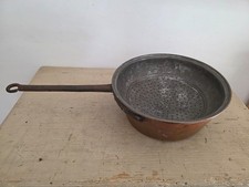 Antica Pentola in Rame con Manico in Ferro e Colino della Prima Metà dell'800