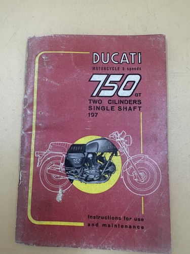 Manuale uso ducati 750gt - d'uso,