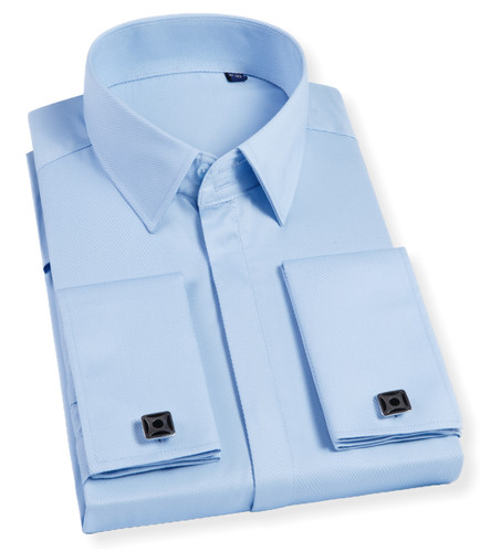 Camicia uomo cotone blu chiaro