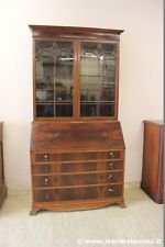 LIBRERIA ANTICA IN MOGANO CON RIBALTA - BUREAU BOOKCASE INGLESE PR.'900 VETRINA