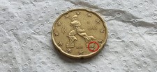 Moneta rara 20 centesimi euro Italia 2002 - Con difetto di conio - (Lotto nr 3)