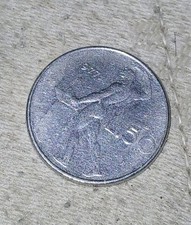 Moneta Rara 50 Lire 1977  Repubblica Italiana Errore Di Conio